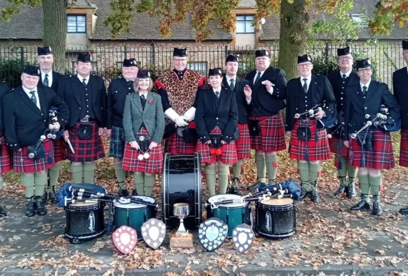 Laidlaw Memorial Pipe Band with Bollywood Dhol Drummers